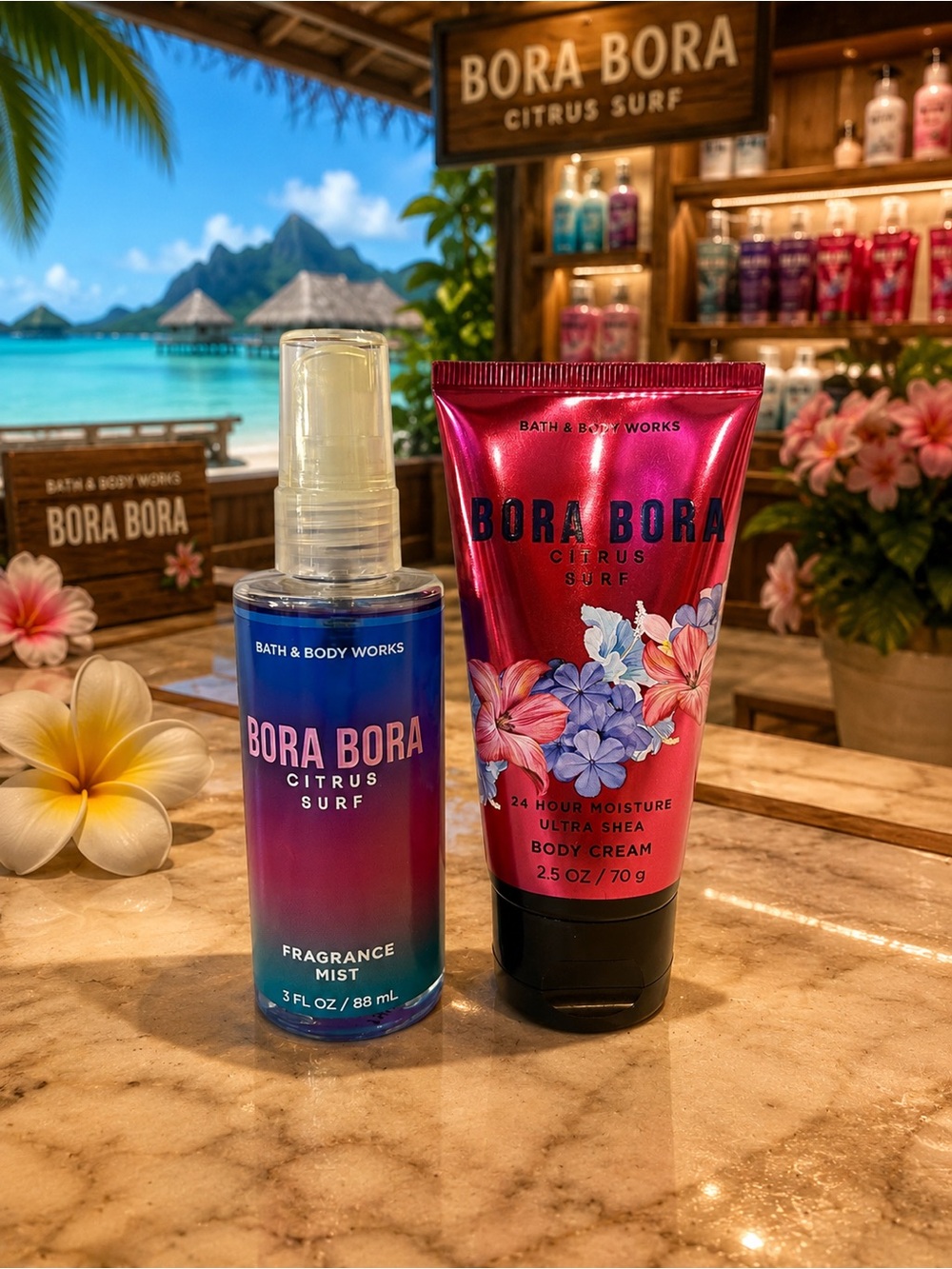 Bath & Body Works Bora Bora Citrus Surf Body Cream & Fragrance Mist